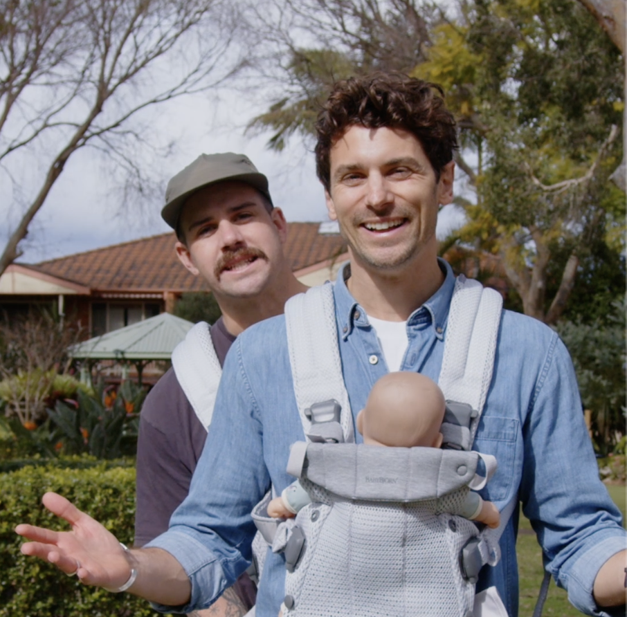 Baby Bjorn Ad: The Choice of Dotting Dads Matty J & Ash